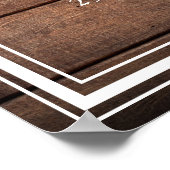 Verjaardagsfeest Afscheidspartij Ruw Houten Welkom Poster (Hoek)