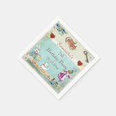 Verjaardagsfeest Alice in Wonderland gepersonalise Servetten (Hoek)