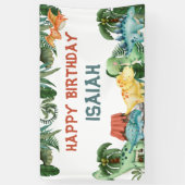 Verjaardagsfeest Als een Dinosaurus Persoonlijk Spandoek (Verticaal)