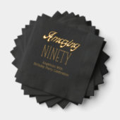 Verjaardagsfeest - Amazing Ninety #7 Folie Servetten (Insitu (Gestapeld))