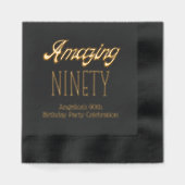 Verjaardagsfeest - Amazing Ninety #7 Folie Servetten (Voorkant)