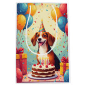 Verjaardagsfeest Amerikaanse Engelse Foxhound Medium Cadeauzakje (Voorkant)