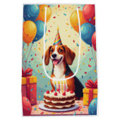 Verjaardagsfeest Amerikaanse Engelse Foxhound Medium Cadeauzakje (Achterkant)