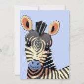 Verjaardagsfeest Baby Zebra Zebra Kaart (Achterkant)