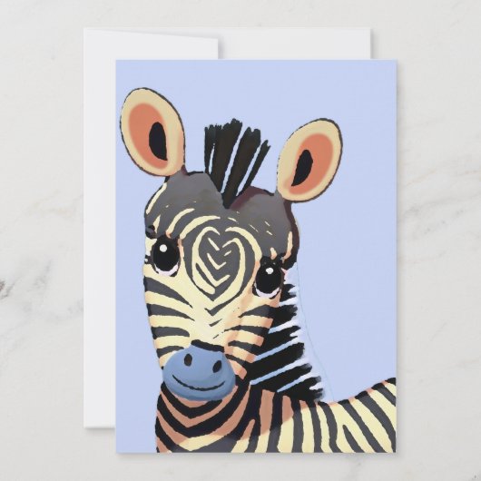 Verjaardagsfeest Baby Zebra Zebra Kaart (Achterkant)