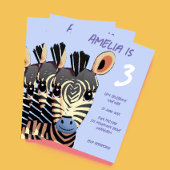 Verjaardagsfeest Baby Zebra Zebra Kaart