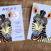 Verjaardagsfeest Baby Zebra Zebra Kaart