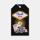 Verjaardagsfeest / Bach-feest Vegas Casino Nacht B Cadeaulabel (Voorkant)