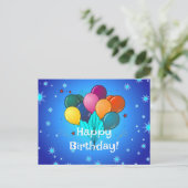 Verjaardagsfeest Ballonnen Briefkaart (Staand voorkant)