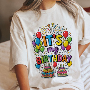 Verjaardagsfeest Ballonnen Cake Ontwerp Tri-Blend Shirt