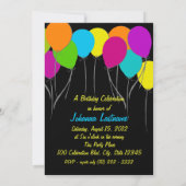 Verjaardagsfeest Ballonnen Foto Kaart (Achterkant)