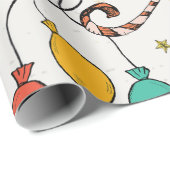 Verjaardagsfeest Ballonnen Taart Champagne Cadeaupapier (Rol Hoek)