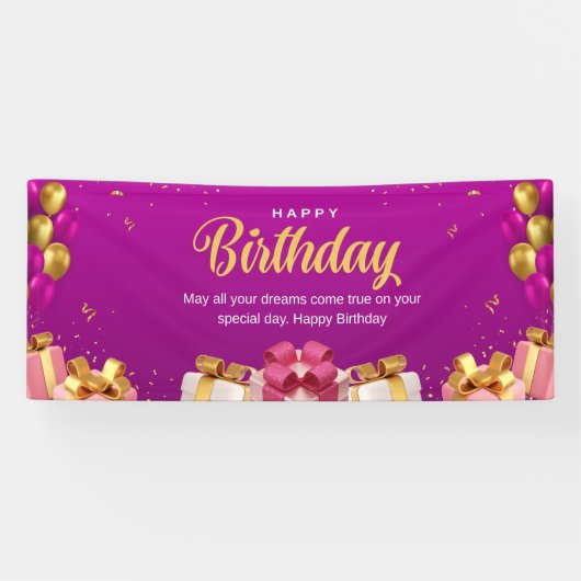 Verjaardagsfeest Banner (Horizontaal)
