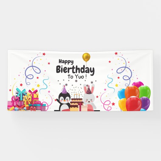 Verjaardagsfeest Banner (Horizontaal)