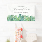 Verjaardagsfeest Banner Tropisch Luau (Insitu)