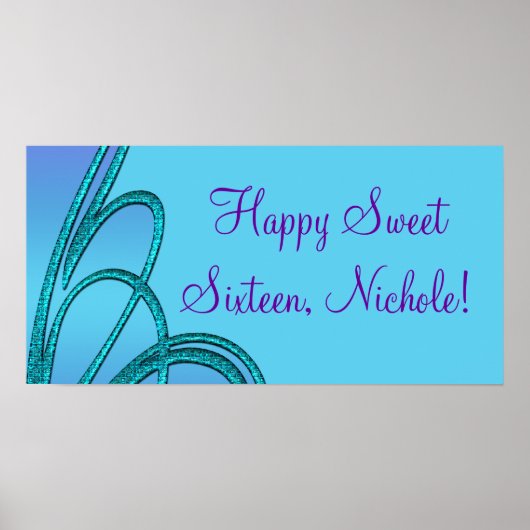 Verjaardagsfeest banners posters (Voorkant)