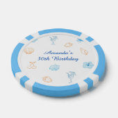 Verjaardagsfeest Beach Club Poker Chips (Enkel)