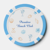 Verjaardagsfeest Beach Club Poker Chips (Achterkant)