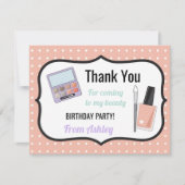 Verjaardagsfeest Bedankt Nodig Kaart Beauty Nails  (Voorkant)