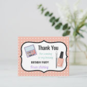 Verjaardagsfeest Bedankt Nodig Kaart Beauty Nails  (Staand voorkant)