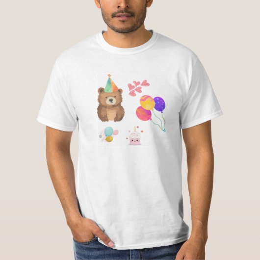 Verjaardagsfeest Beer T-shirt (Voorkant)