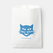 Verjaardagsfeest Behandel Tas BLUE Cat Bedankzakje (Voorkant)