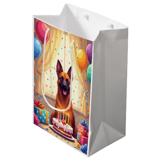 Verjaardagsfeest Belgische Mechelaar Medium Cadeauzakje (Voorkant Gekanteld)