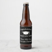 Verjaardagsfeest bierfleslabels met afgestudeerde  bier etiket (Voorkant)