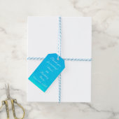 Verjaardagsfeest Blauw Water gepersonaliseerd dank Cadeaulabel (Met Touw)