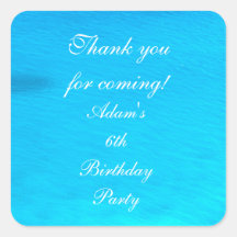 Verjaardagsfeest Blauw Water gepersonaliseerd dank