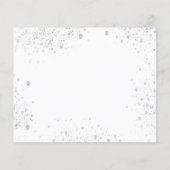 Verjaardagsfeest bloem wit budget save the date flyer (Achterkant)