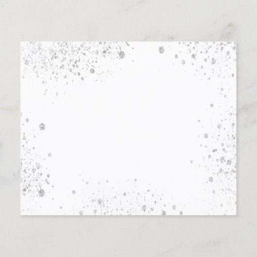 Verjaardagsfeest bloem wit budget save the date flyer (Achterkant)