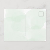 Verjaardagsfeest bloem wit groen save the date aankondigingskaart (Achterkant)