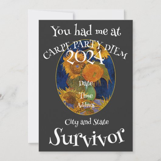 Verjaardagsfeest Blok 2024 Feest Kaart (Voorkant)