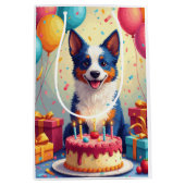 Verjaardagsfeest Blue Heeler Medium Cadeauzakje (Voorkant)