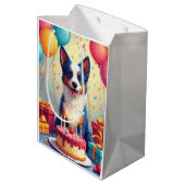 Verjaardagsfeest Blue Heeler Medium Cadeauzakje (Achterkant Gekanteld)