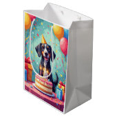 Verjaardagsfeest Bluetick Coonhound Medium Cadeauzakje (Achterkant Gekanteld)