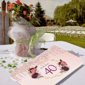 Verjaardagsfeest blush roos florale geometrische d gastenboek