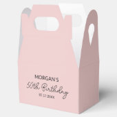 Verjaardagsfeest Blush Roze Bedankt Naam Bedankdoosjes (Geopend)