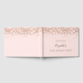 Verjaardagsfeest blush roze rose goud gastenboek (Volledig)