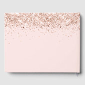 Verjaardagsfeest blush roze rose goud gastenboek (Achterkant)