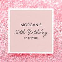 Verjaardagsfeest Blush Roze Schattigee naam
