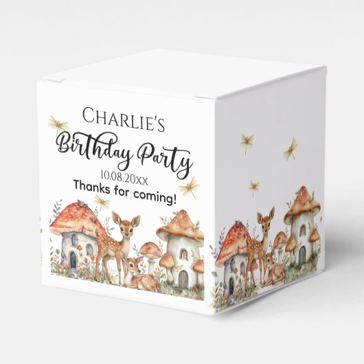 Verjaardagsfeest Boho Woodland Forest Animals Bedankdoosjes (Voorkant Zijde)