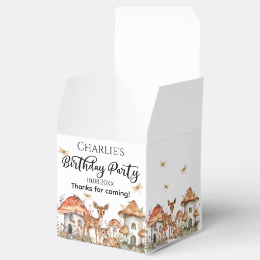 Verjaardagsfeest Boho Woodland Forest Animals Bedankdoosjes (Geopend)