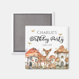 Verjaardagsfeest Boho Woodland Forest Animals Magneet