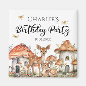 Verjaardagsfeest Boho Woodland Forest Animals Magneet (Voorkant)