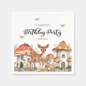 Verjaardagsfeest Boho Woodland Forest Animals Servet (Voorkant)