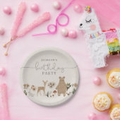 Verjaardagsfeest Boho Woodland Papieren Bordje (Feest)