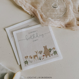 Verjaardagsfeest Boho Woodland Servet