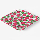 Verjaardagsfeest Borrel Barbecue met Aardbeien Papieren Bordje (Gebogen)